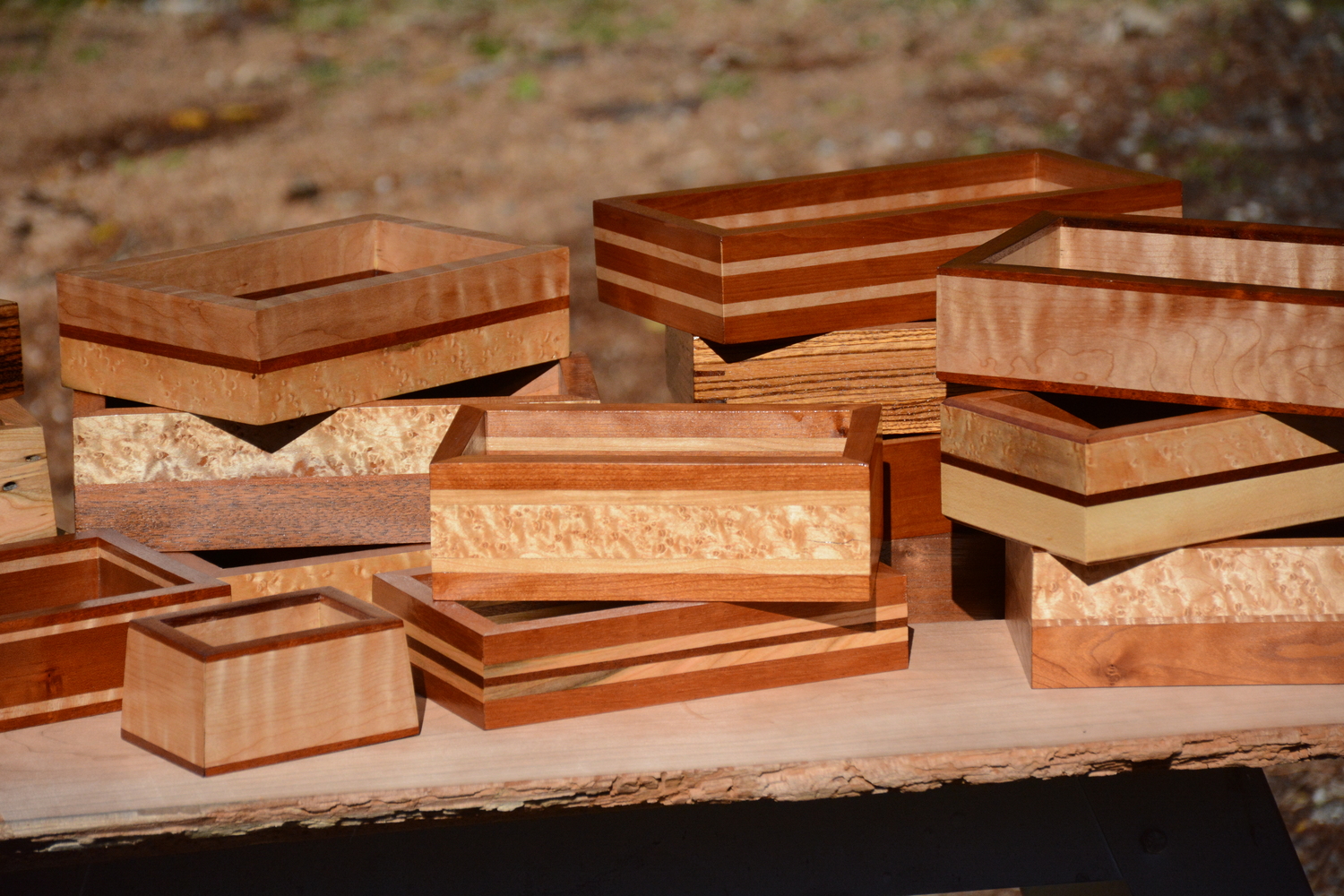 keepsake boxes from FTF woodworking